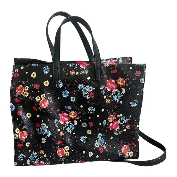 Moda Luxe Colorful Floral Preppy Large Satchel Handbag - Picture 2 of 16